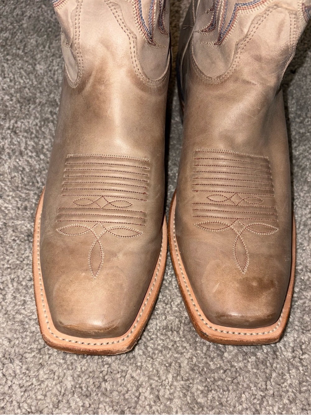 Nocona Mens Legacy Square Toe Vintage Cowboy Boots Western Boots MD2711 9 D - Picture 6 of 11